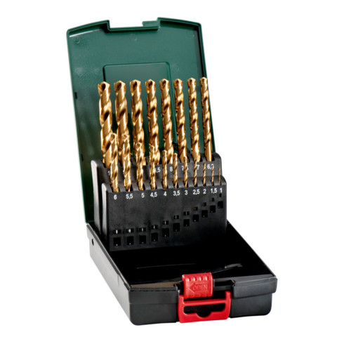 Metabo Set di punte HSS-TiN cassetta in plastica SP,19pz.
