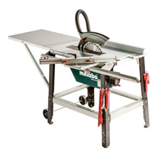 Metabo Set Tischkreissäge TKHS 315 M - 4,20 DNB mit kugelgelagertem Schiebeschlitten, für Drehstrom; Karton