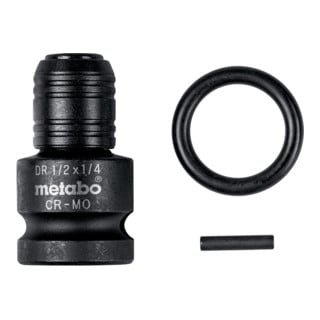 Metabo slagadapter 1/2" naar 1/4" E6.3, 3-delig, incl. borgring en pen