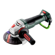 Metabo Smerigliatrice angolare a batteria WPBA 18 LTX BL 15-150 Quick DS (601745840) con freno, ghiera autoserrante, batteria girevole, interruttore uomo presente; metaBOX 165 L-1