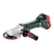 Metabo Smerigliatrice angolare a testa piatta a batteria WF 18 LTX 125 QuickX 165 L, 18 V 2x5,5 Ah LiHD + ASC 145-1