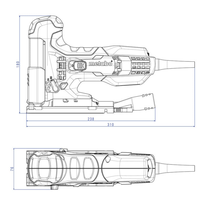 Metabo Stichsäge STE 100 Quick Set mit 20 Stichsägeblättern; Kunststoffkoffer