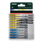Metabo Stichsägeblattsortiment 3, Holz+Metall+Kunststoffe, 10-teilig, HCS/HSS, 6xHolz, 4xMetall