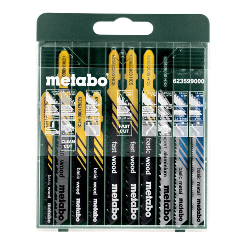 Metabo Stichsägeblattsortiment - SP 10-teilig, für Holz+Metall+Kunststoffe