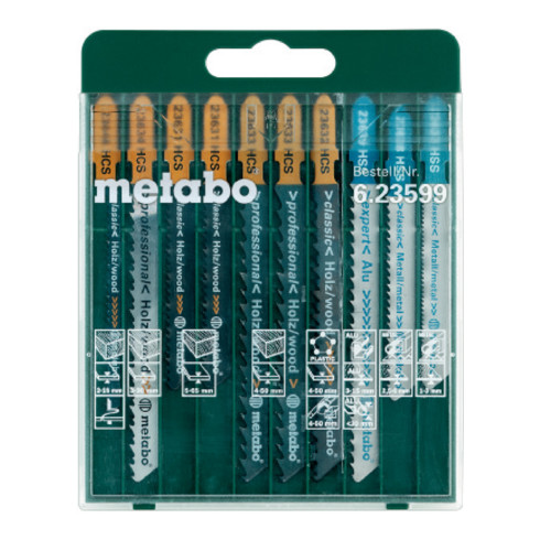 Metabo Stichsägeblattsortiment - SP 10-teilig, für Holz+Metall+Kunststoffe