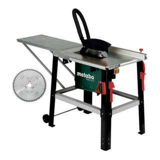 Metabo Tafelcirkelzaag TKHS 315 C - 2,8 DNB set (0193152040) met hardmetalen zaagblad (24-tands), voor krachtstroom; doos