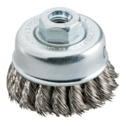 Metabo Topfbürste 65x0,35 mm/ M 14, Stahl, gezopft, 50 Stück (23796), lose verpackt, Drahtstärke 0,35 mm