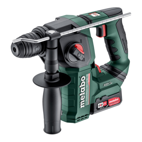 Metabo Trapano a percussione a batteria PowerMaxx BH 12 BL 16 metaBOX 145, 12V 2x2Ah Li-Ion + SC 30
