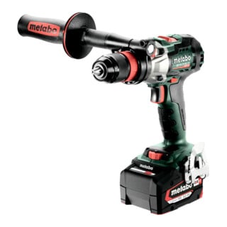 Metabo Trapano avvitatore a percussione a batteria SB 18 LTX BL Q I valigetta in plastica, 18 V 2x5,2 Ah ioni di litio + ASC 55