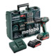 Metabo Trapano avvitatore a percussione a batteria SB 18, set officina mobile, valigetta in plastica, con 2 batterie agli ioni di litio da 2 Ah 18 V + SC 30-1