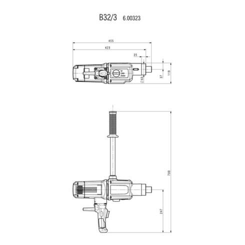 Metabo Trapano B 32/3 in scatola di cartone