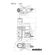 Metabo Trapano con base elettromagnetica MAG 50 in valigetta di plastica-4