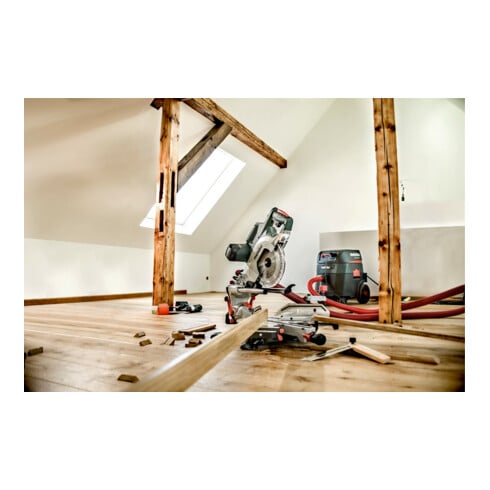 Metabo Troncatrice KGSV 72 Xact SYM con funzione di trazione e sistema di arresto regolabile simmetricamente, in scatola di cartone