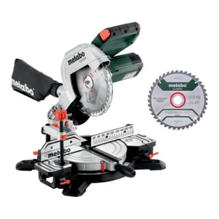 Metabo Troncatrice KS 216 M Set (610216900) con 2<sup>a</sup> lama in metallo duro; Scatola di cartone