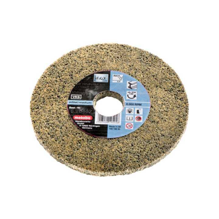 Metabo vlies-compactslijpschijf "Unitized", medium, 125x6x22,23 mm, voor haakse slijpmachine