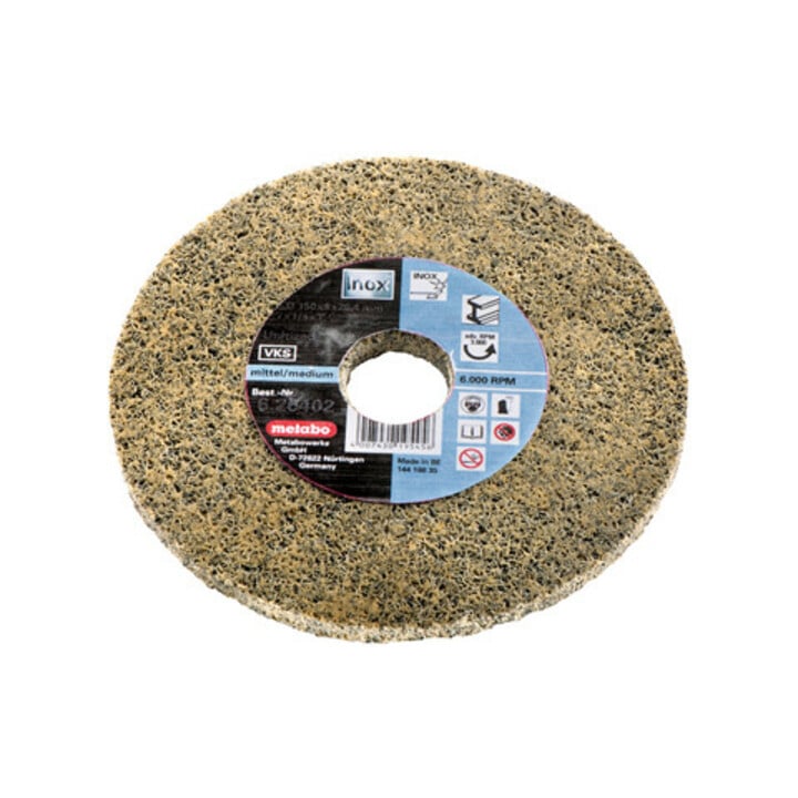 Metabo Vlies-Kompaktschleifscheibe "Unitized", mittel, 125x6x22,23 mm, für Winkelschleifer