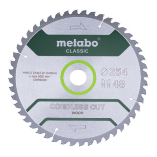 Metabo zaagblad  "cordless cut wood - classic"