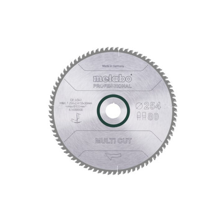 Metabo zaagblad "multi cut - professional", 254x2,4/1,6x30, Z80 FZ/TZ, 5°