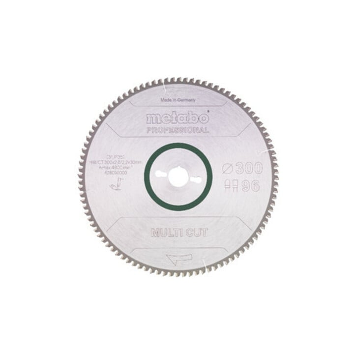 Metabo zaagblad "multi cut - professional", 300x2,8/2,2x30, Z96 FZ/TZ, 6°neg.