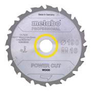 Metabo cirkelzaagblad "power cut wood", professionele kwaliteit, voor handcirkelzagen