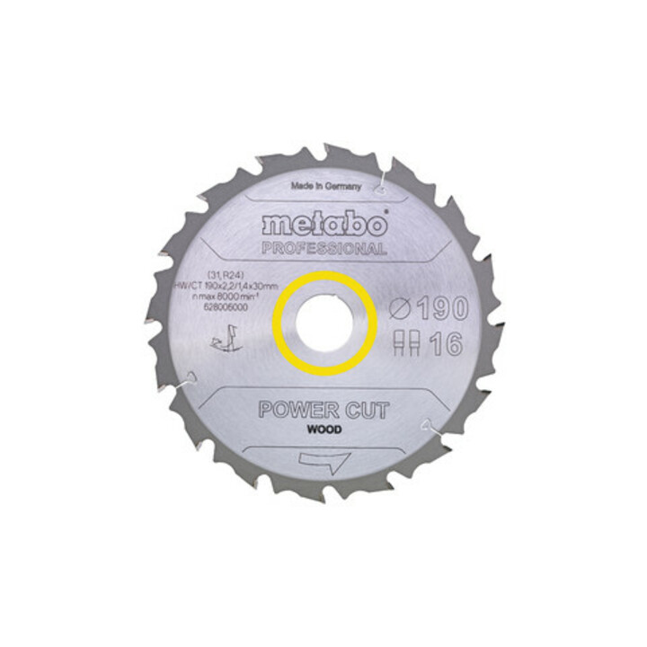 Metabo zaagblad "power cut wood - professional", 152x2,4/1,6x20 Z12 FZ 15°