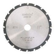 Metabo hardmetalen cirkelzaagblad "power cut wood", professionele kwaliteit, voor semi-stationaire cirkelzagen
