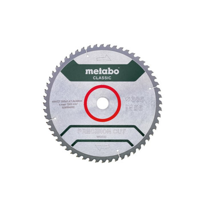 Metabo zaagblad "precision cut wood - classic", 305x2,4/1,8x30, Z56 WZ 5° neg