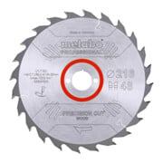 Metabo zaagblad "precision cut wood - professional", 216x2,4/1,8x30, Z48 WZ 5° neg.-3