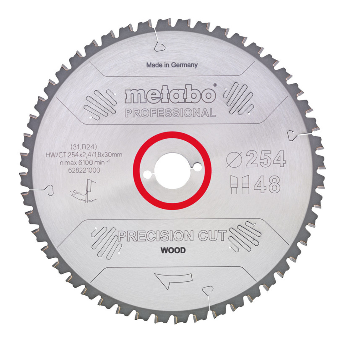 Metabo zaagblad "precision cut wood - professional", 315x2,8/1,8x30, Z48 WZ 15°