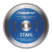 METALLKRAFT Lame de scie acier Ø355 x 2,4 x 25,4 mm Z80 pour MTS 356