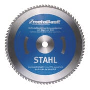 METALLKRAFT Lame de scie acier Ø355 x 2,4 x 25,4 mm Z80 pour MTS 356-1