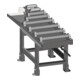 metallkraft Rollenbahn motorisch 2000 x 520 mm Abfuhrseite für 60°-Schnitte