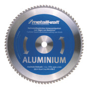 METALLKRAFT Sägeblatt Alu Ø355 x 2,4 x 25,4mm Z80 für MTS 356-1