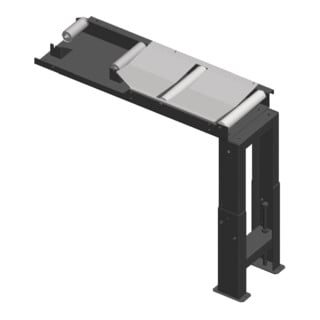 metallkraft Verbindungsrollenbahn 1000 x 290 mm Abfuhrseite