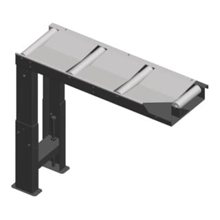 metallkraft Verbindungsrollenbahn 1000 x 290 mm Zufuhrseite