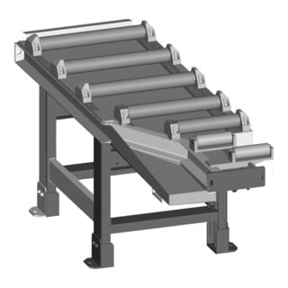 metallkraft Zufuhrrollenbahn motorisch 2000 x 520 mm für 60° Schnitte