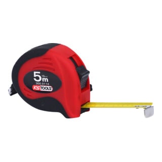 KS Tools Mètre ruban avec frein, noir-rouge