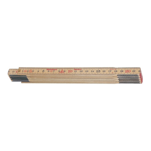 Mètre pliant 59-2-10 L. 2 m l. 15 mm mm/cm EG III bouleau pubescent nature