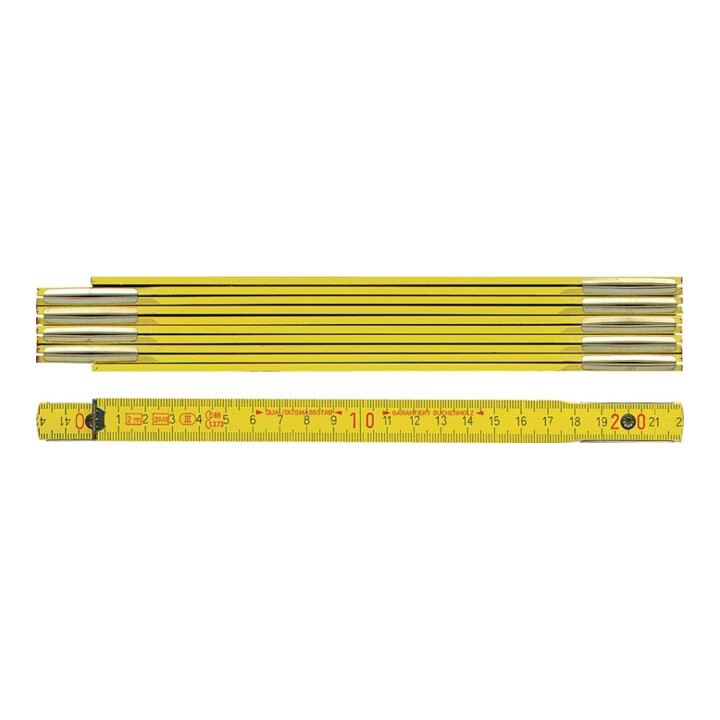 Mètre pliant BMI 9002 L 2m l 16mm mm/cm CE III hêtre jaune