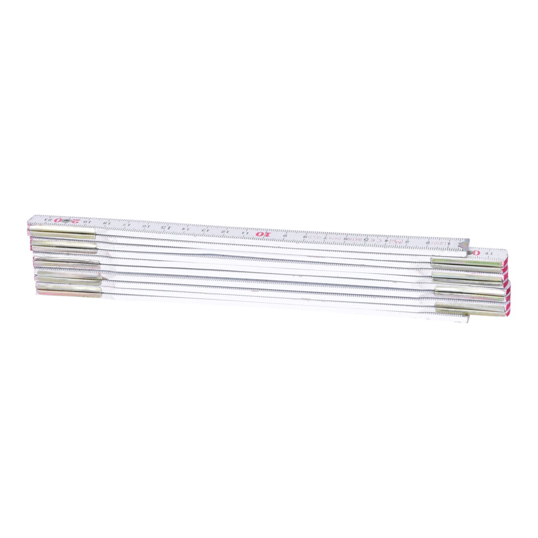 Mètre pliant bois, blanc, 2 m