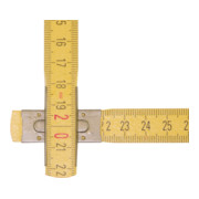 Mètre pliant en bois STABILA 607 L.2m jaune clair bois de hêtre Précision III
