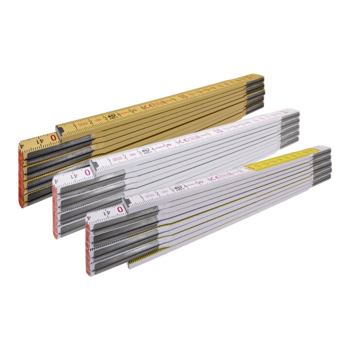Mètre pliant en bois STABILA 607 L.2m jaune clair bois de hêtre Précision III