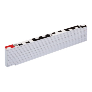 Règle à plier STABILA en bois Type 1407 GEO, blanc, échelle métrique, géo-échelle