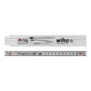 Mètre pliant Wiha Longlife® Plus Composite 2 m, 10 branches blanc-1