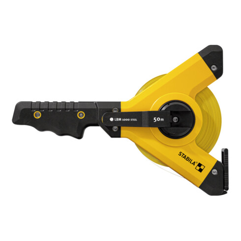 Mètre-ruban à cadre LBM 1000 STABILA, 50 m, ruban en acier avec graduation métrique, crochet universel