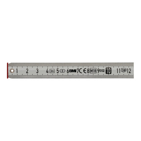 Mètre-ruban de poche BMImeter L. 2 m l. de bande 16 mm mm/cm EG II plastique BMI