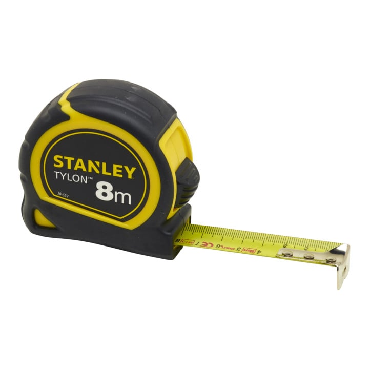 Stier Maul-Ringratschenschlüssel-Satz SW 8 - 19 mm 12-teilig + Taschenrollbandmaß Tylon™ L.8m B.25mm mm/cm EG II Ku.Doppelendh.SB STANLEY