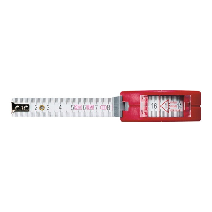Mètre-ruban de poche VISO L. 3 m l. de bande 16 mm mm/cm EG II polyamide BMI