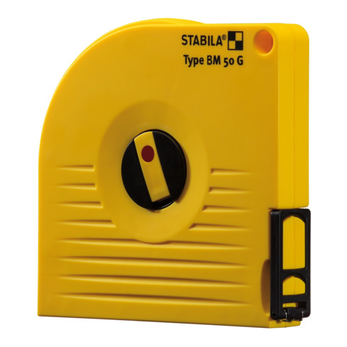 Ruban à mesurer STABILA BM 50 G, ruban à mesurer en fibre de verre avec crochet universel