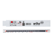Wiha Metro pieghevole Longlife® All in One 2 m metrico, 10 maglie, bianco
